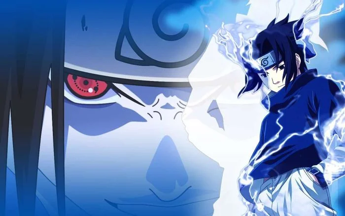 Chàng trai anime với đôi mắt Sharingan đặc trưng