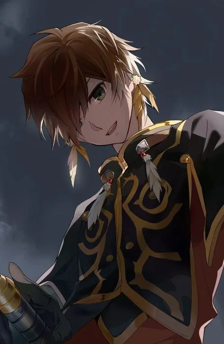 Ảnh trai anime tóc nâu phong cách lãng tử