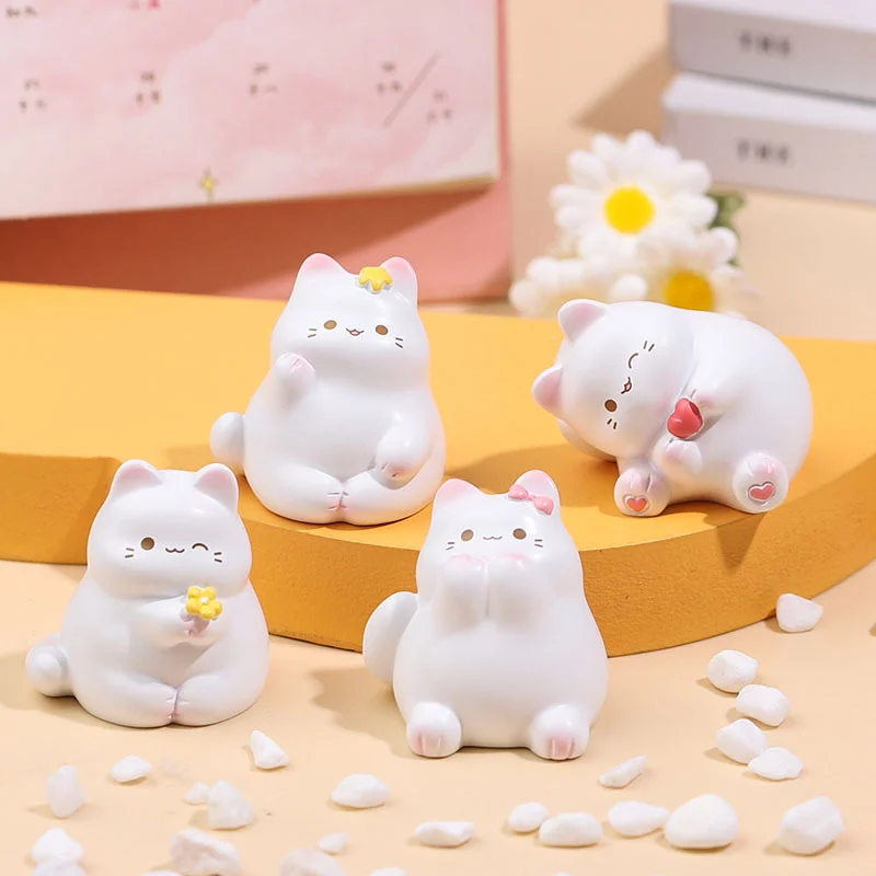 Mô hình Mèo Thả Tim Trang Trí Quà Tặng Tiểu Cảnh