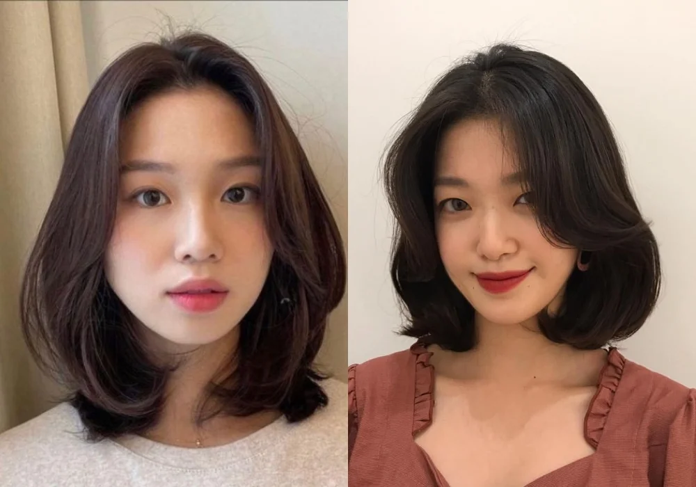 óc ngắn uốn đuôi nhẹ phồng chân tóc