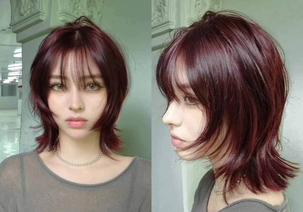 Tóc ngắn cắt tầng short wolf cut