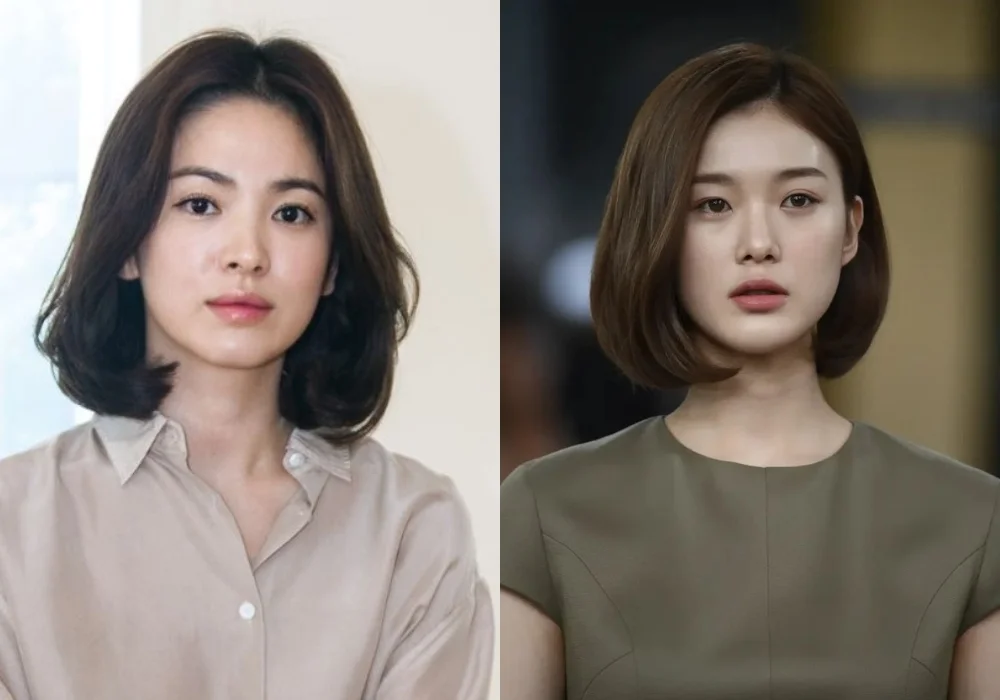 Kiểu tóc ngắn ngang vai uốn đuôi nhẹ