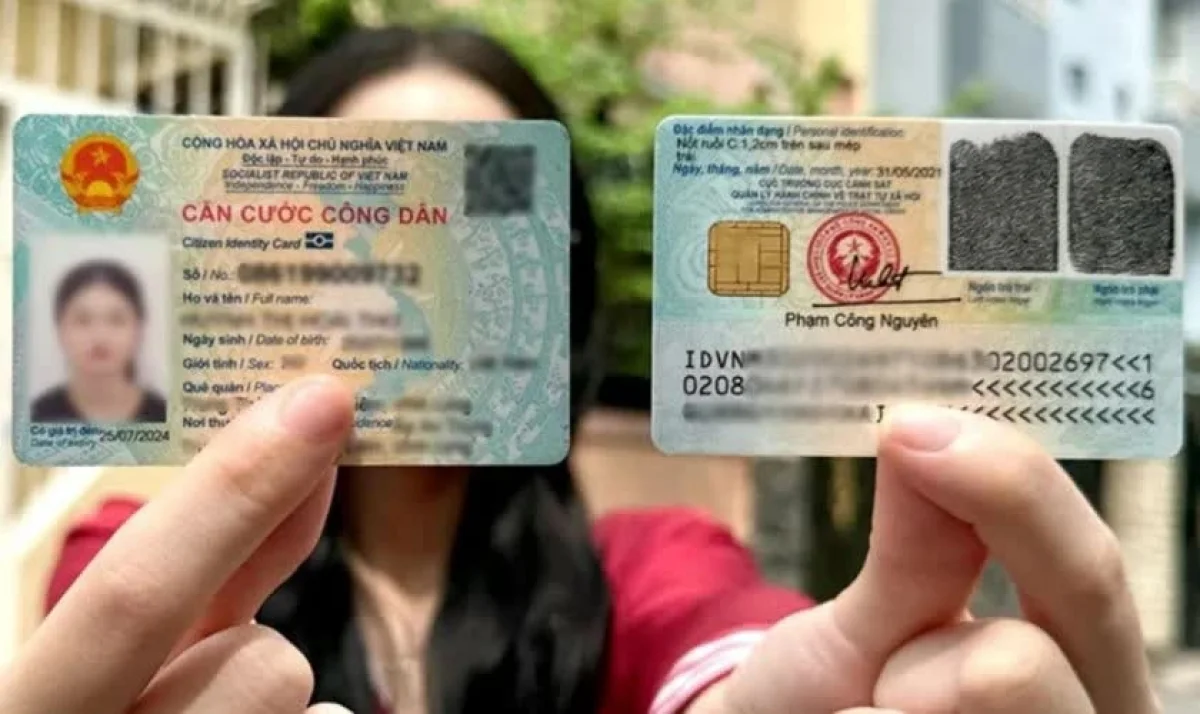 Ảnh cccd 2 mặt rõ nét của thẻ căn cước công dân Việt Nam gắn chip