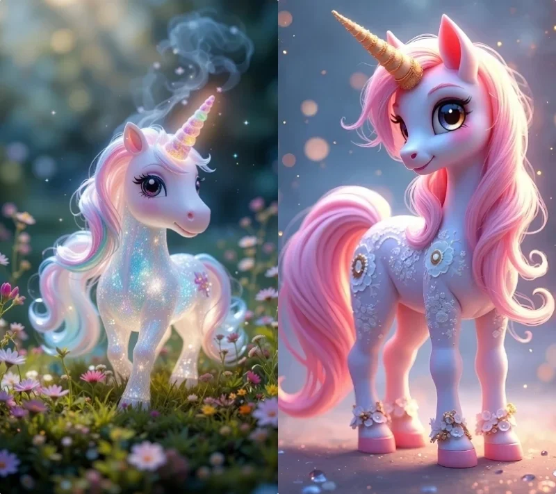 Hình nền ngựa thần – Phong cách huyền ảo: ngựa Pony dễ thương