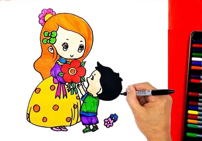 Vẽ tranh 20-11 - Đề tài Ngày Nhà Giáo Việt Nam ý nghĩa