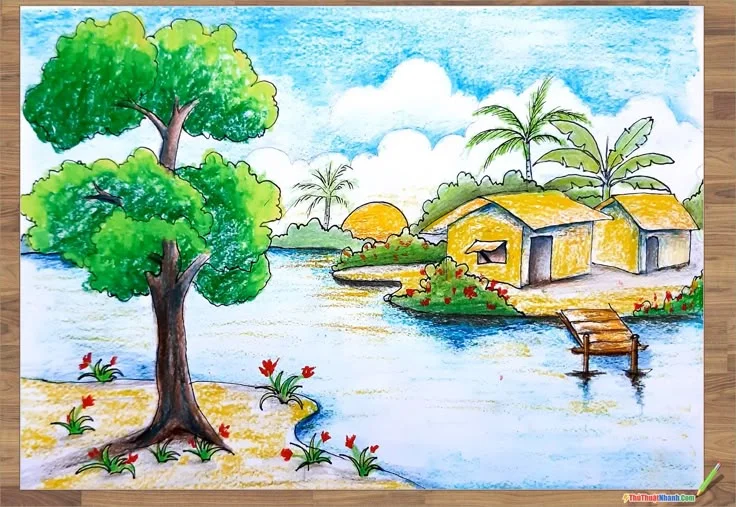 Vẽ Tranh Đề Tài Tự Chọn Đơn Giản, Dễ Vẽ, Tự Do Sáng Tạo