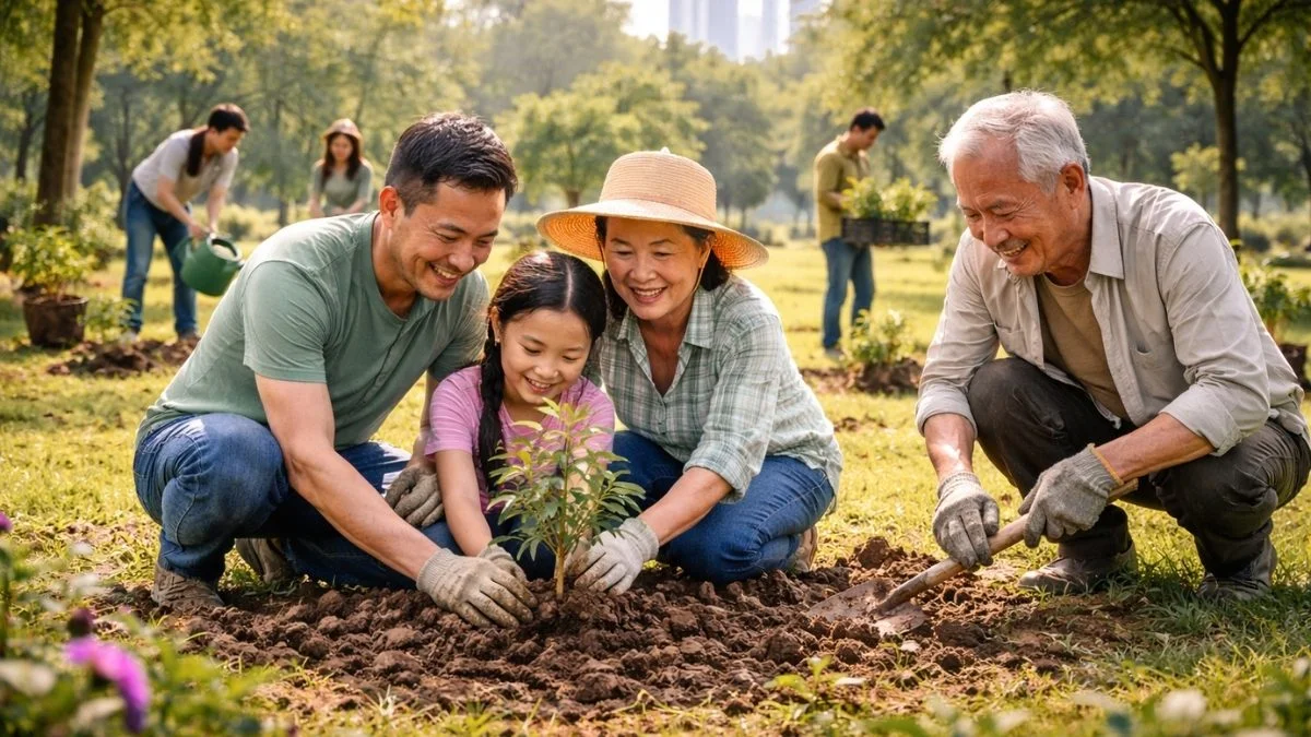 Hình ảnh trồng cây trong công viên - 3