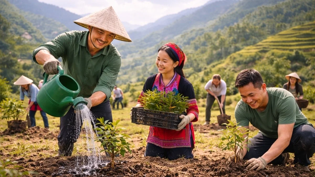 Hình ảnh trồng cây trong chiến dịch - 1