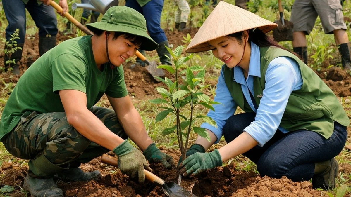 Hình ảnh trồng cây gây rừng - 1