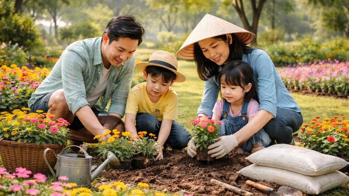 Hình ảnh trồng cây trong vườn - 7