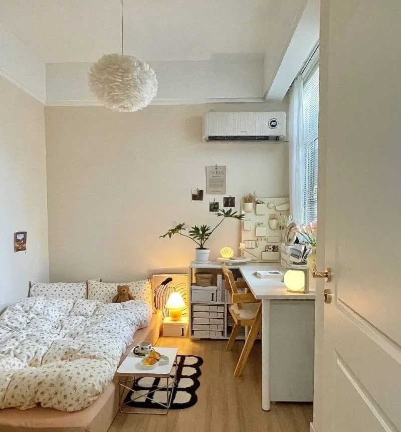 19+ ý tưởng decor phòng ngủ Hàn Quốc nhỏ gọn cực chill (3)