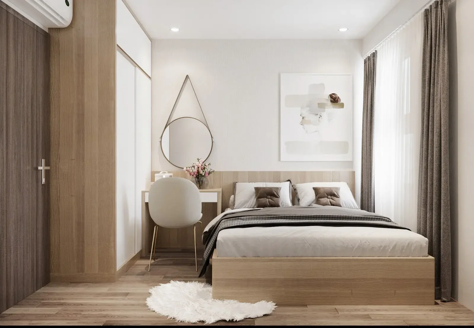 Mẫu phòng ngủ chill phong cách Minimal Elegance