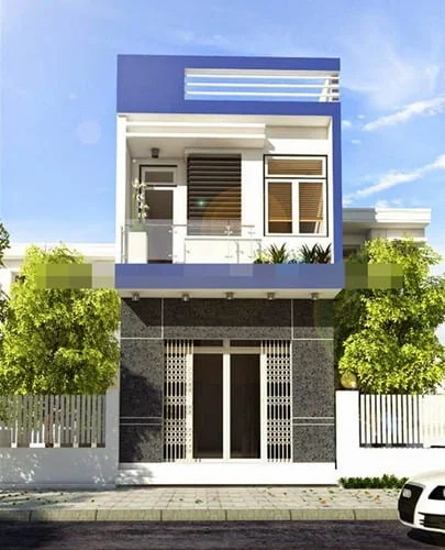 mẫu nhà ống 2 tầng đơn giản thiết kế hiện đại 13