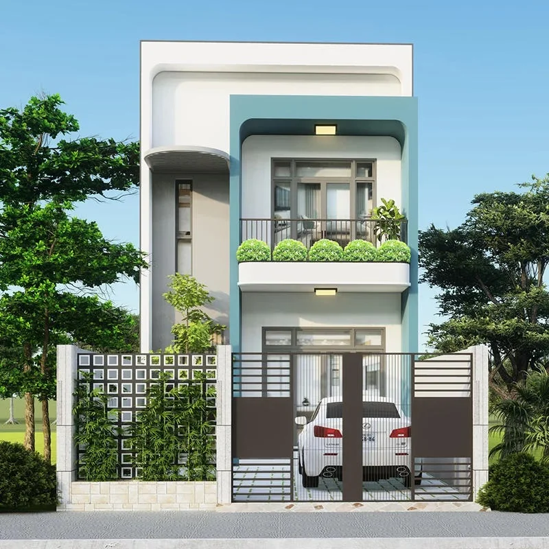 mẫu nhà ống 2 tầng hiện đại thanh lịch