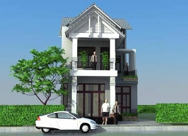 mẫu nhà ống 2 tầng đơn giản thiết kế hiện đại 21