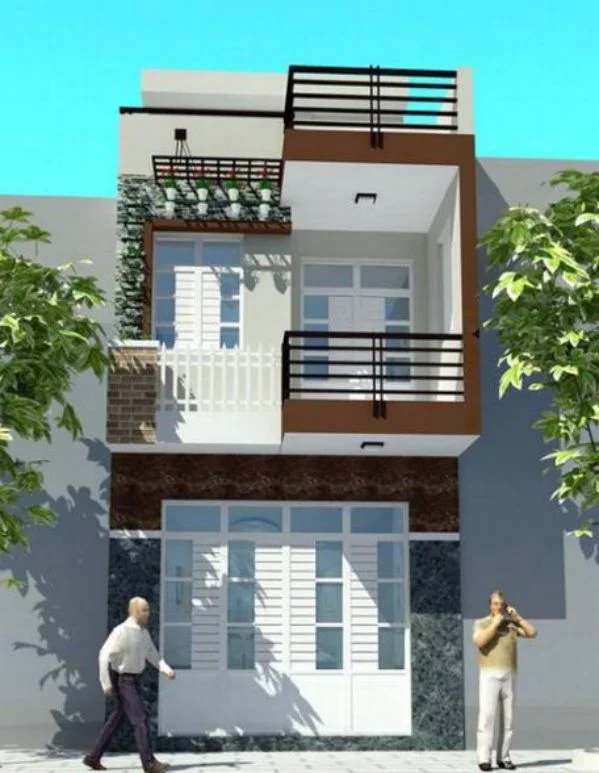 mẫu nhà ống 2 tầng đơn giản thiết kế hiện đại 19