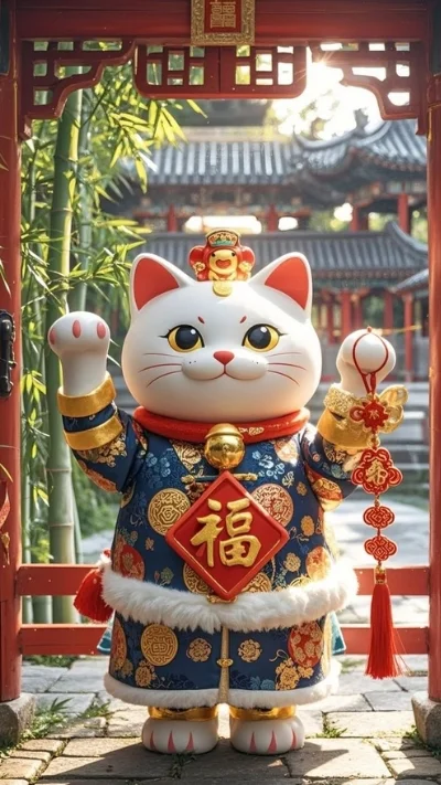 Hình nền mèo Thần Tài