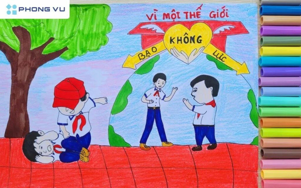 60+ Mẫu Vẽ Tranh Bạo Lực Học đường đẹp, Sáng Tạo Nhất 2025