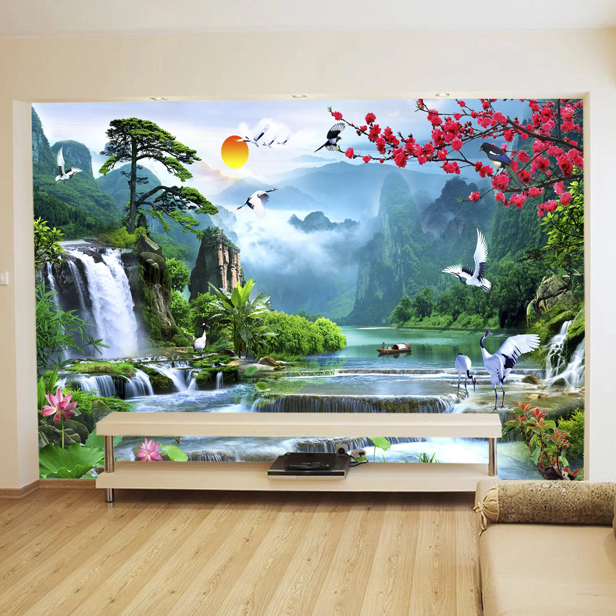 Tranh 3D Sơn Thủy Hữu Tình Đẹp | Giao Tranh Nhanh Chóng Tận Nơi