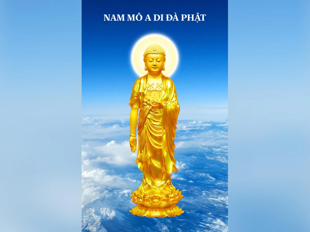 Hình Phật chất lượng cao: Ảnh nền điện thoại hình A Di Đà Phật | Niệm Phật An Vui