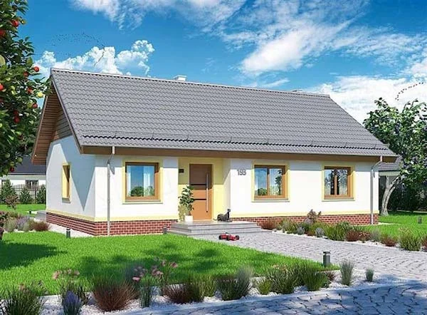 Mẫu nhà cấp 4 lợp tôn giả ngói